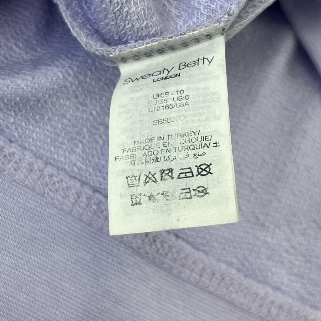 Sweaty Betty After Class Crop Sweatshirt Lilac Heather Purple size Small