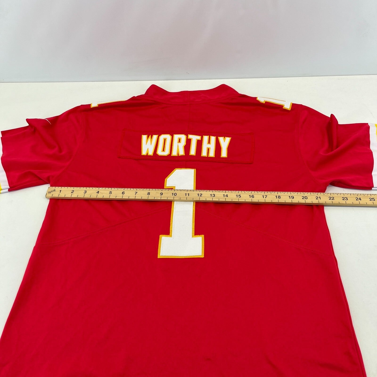 NFL Nike Kansas City Chiefs Red #1 Xavier Worthy Home Jersey size Small