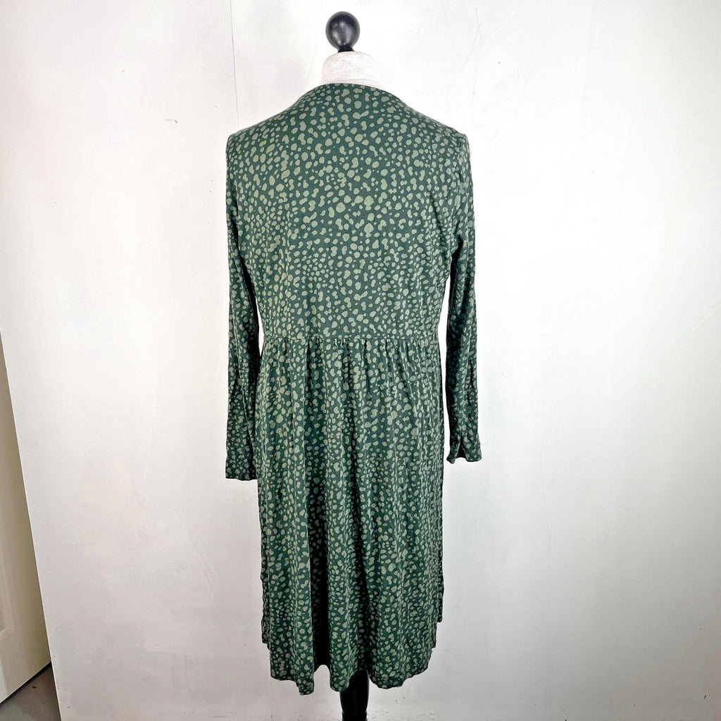 Joules Annalise Skater Dress UK size 18 Dark Green Jersey Fit & Flare Comfy