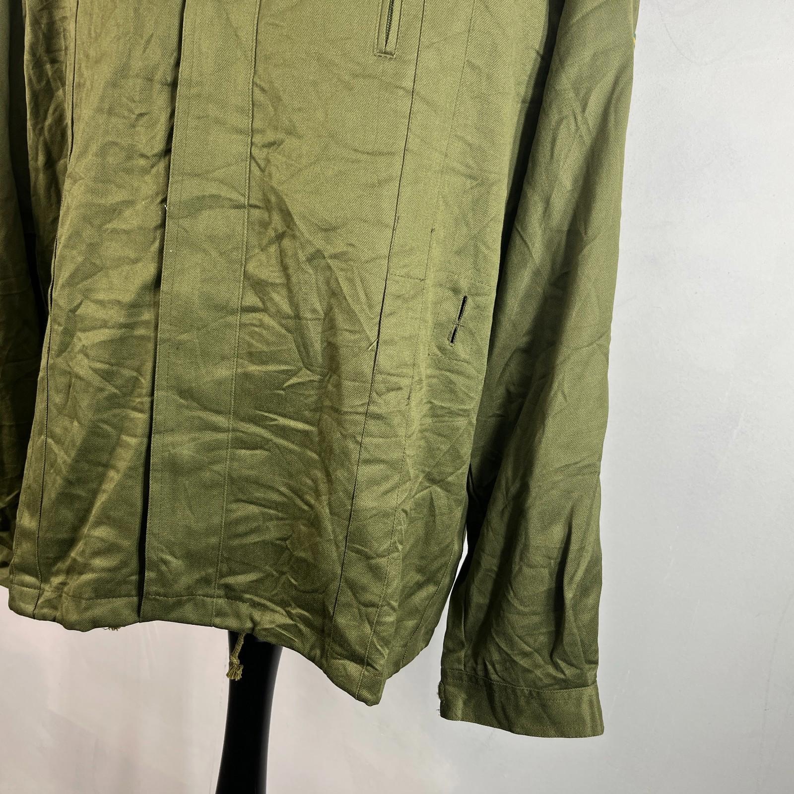 Vtg Norskin 80's German Polizei Denim Work Jacket Chore Coat OG Green Size EU 56