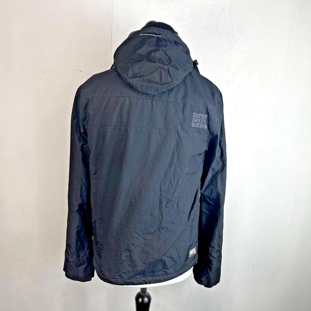 Superdry Original Windcheater Jacket Japan Men’s size Large Black Fleece Lined