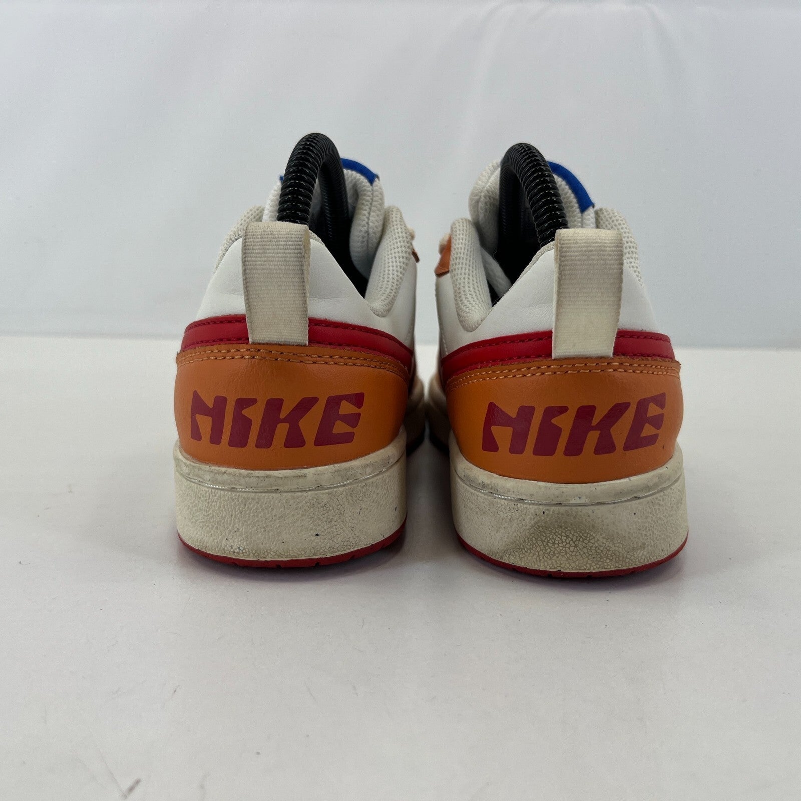 Nike Court Borough 2 Trainers UK size 4.5 White Orange Red