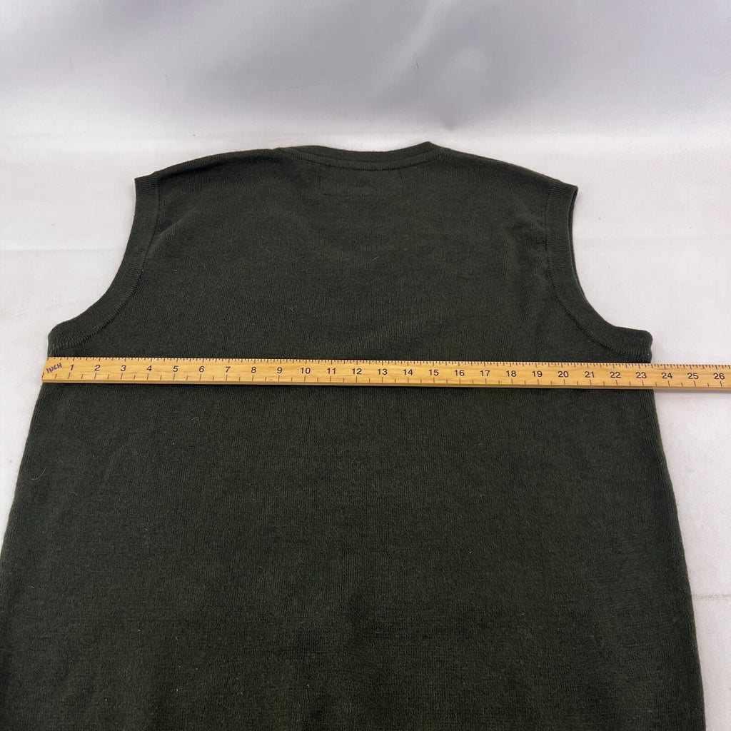 Rydale Men's Wool Blend Sleeveless Jumper Sweater Tank Top size 2XL Dark Green