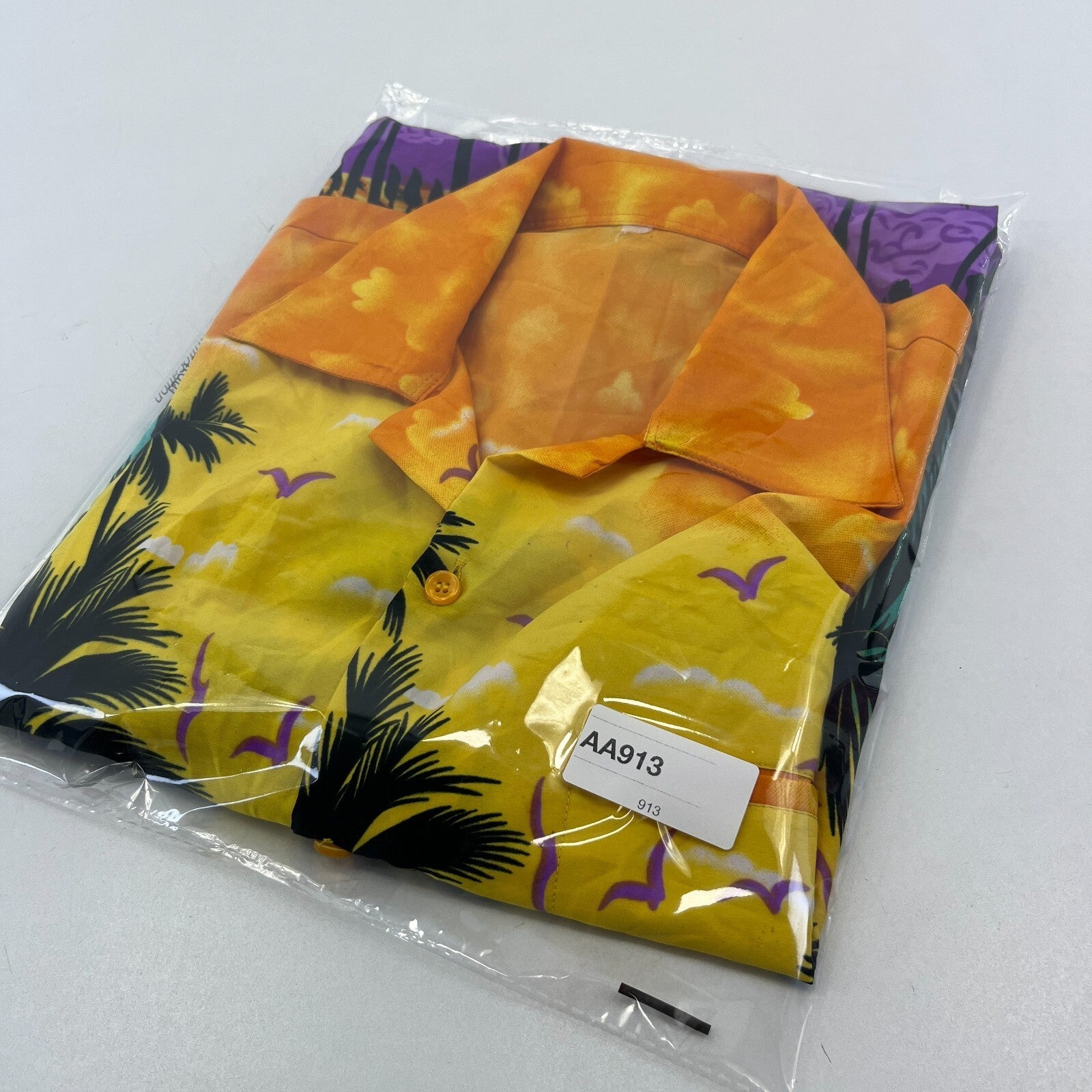 Palm Tree Mens Multicolour Hawaiian Shirt Designer Holiday Short Sleeve size M