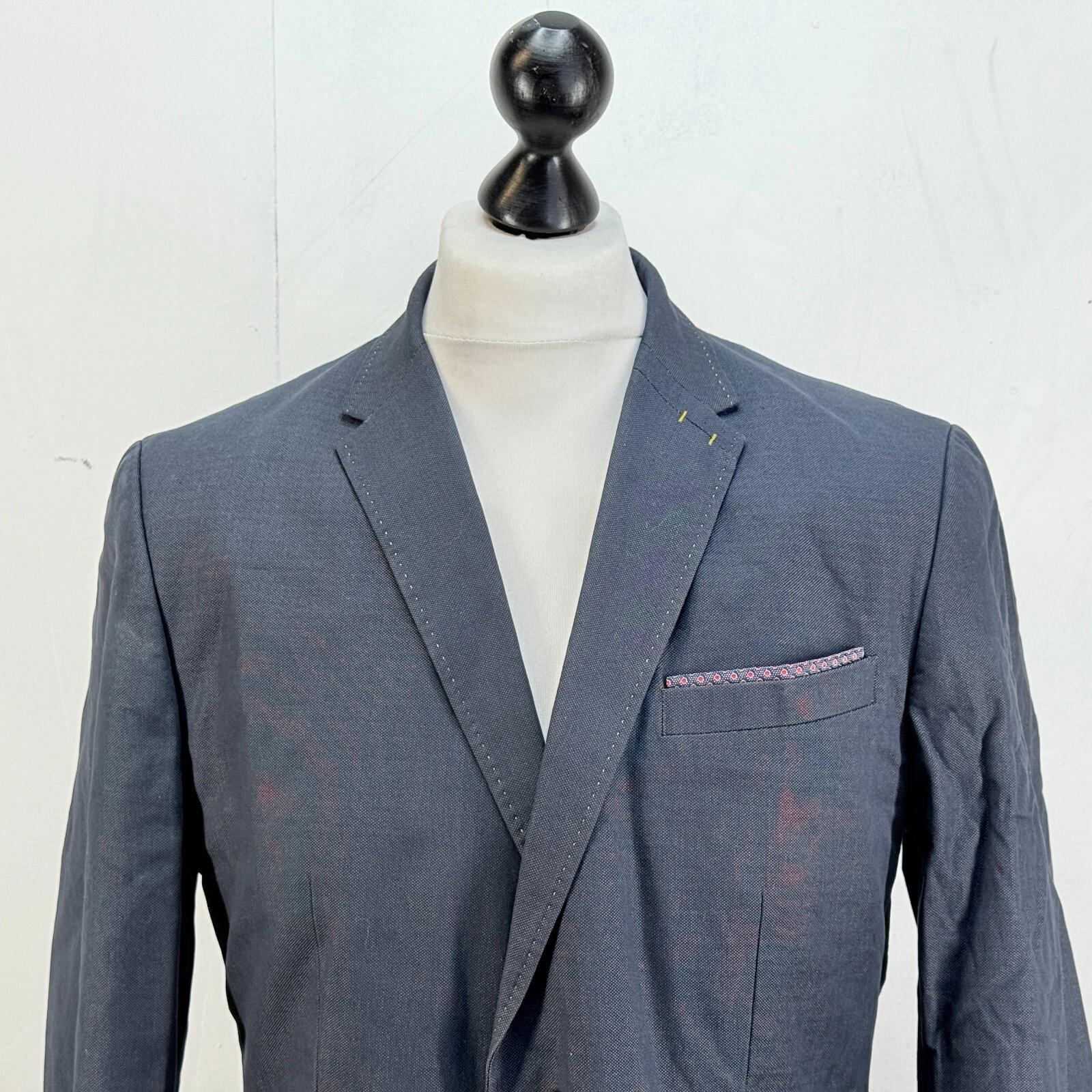 Ted Baker Blazer Jacket Men's size Ted 5 (UK Medium) Mid Blue Single Breasted Sport Country