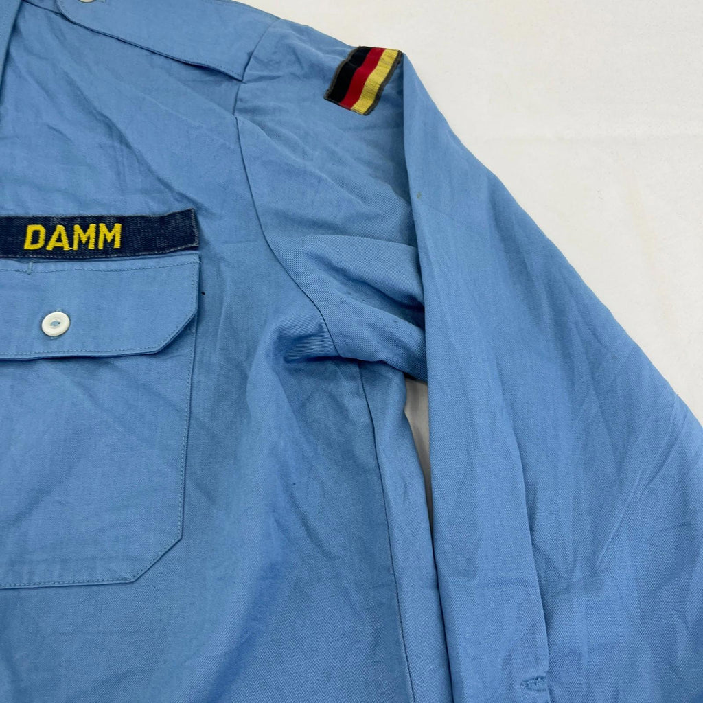 German Military Navy Men's Shirt Light Blue Long Sleeve size 41/42
