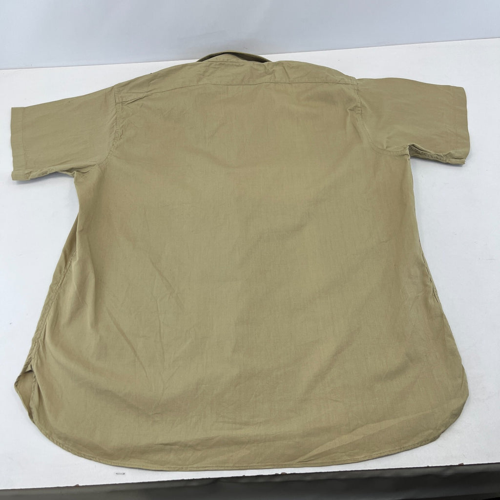 Vintage Elbeco Reeves Khaki Sanforized Poplin Workwear Shirt US Military XL