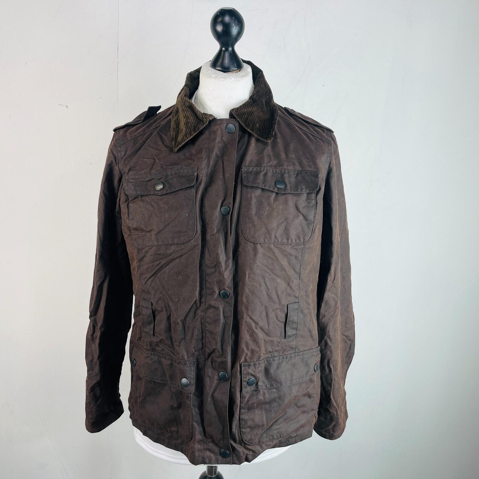 Crane Womens Waxed Cotton Jacket in Brown size Medium