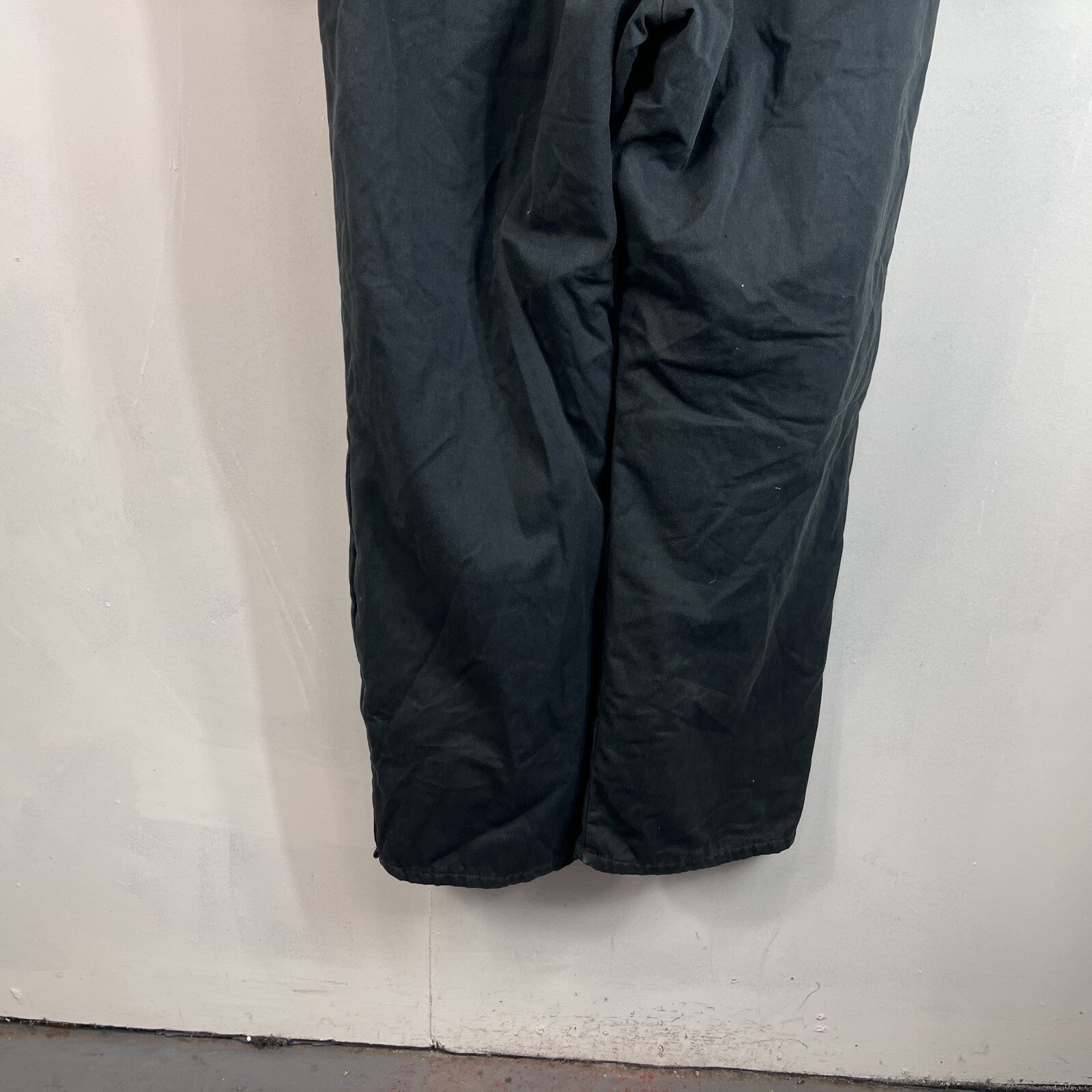 Vtg Walls Zero Zone Heavy Duty Overalls Quilted Insulated in Black Large Tall