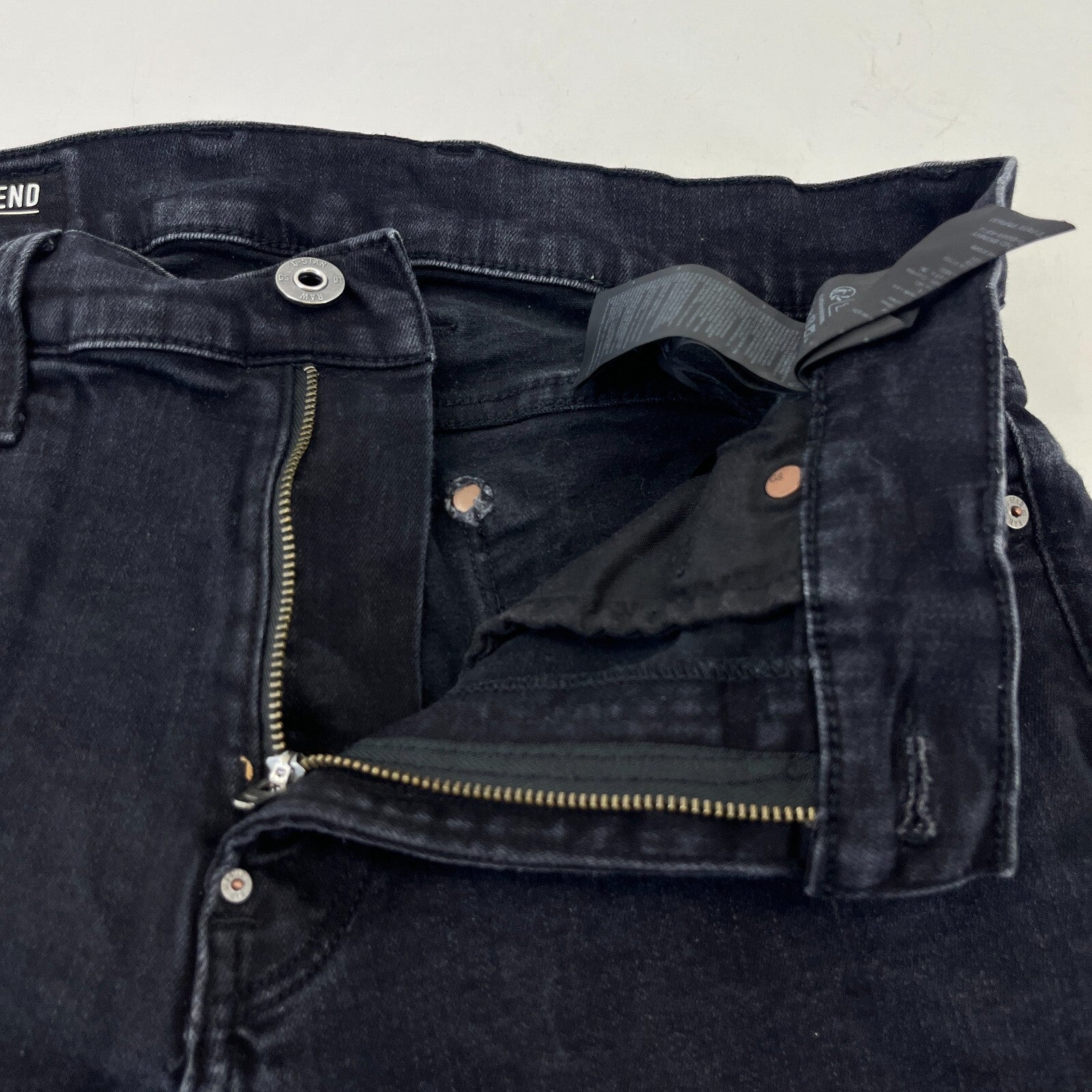 Men’s G-Star Raw Revend Skinny Dark Black Jeans W32" L30"