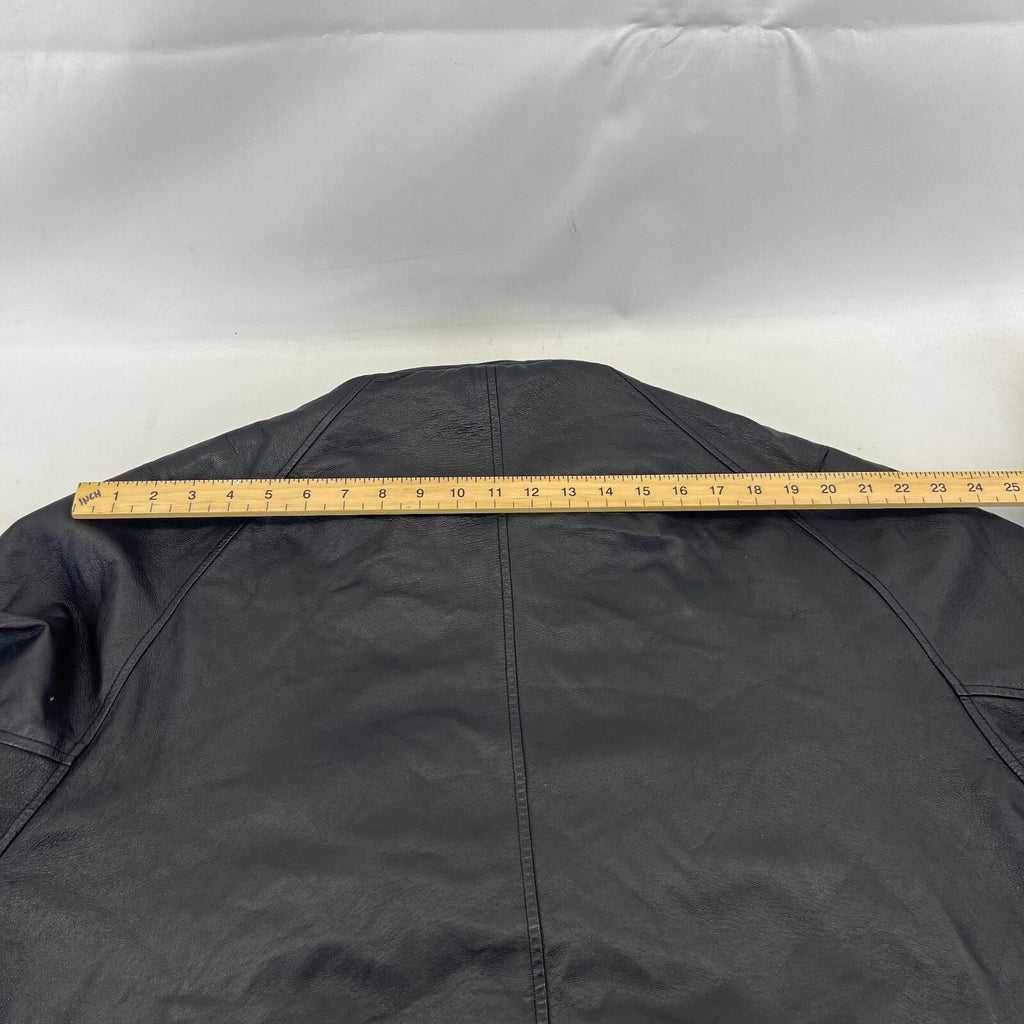 Paragon Mens Mid Length Leather Jacket Coat size XL in Black