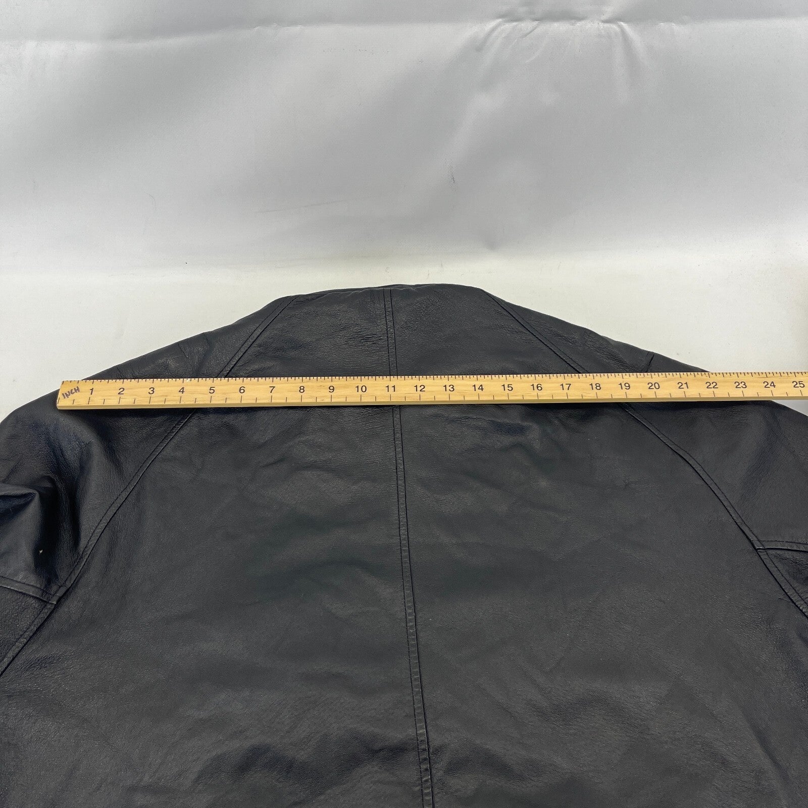 Paragon Mens Mid Length Leather Jacket Coat size XL in Black