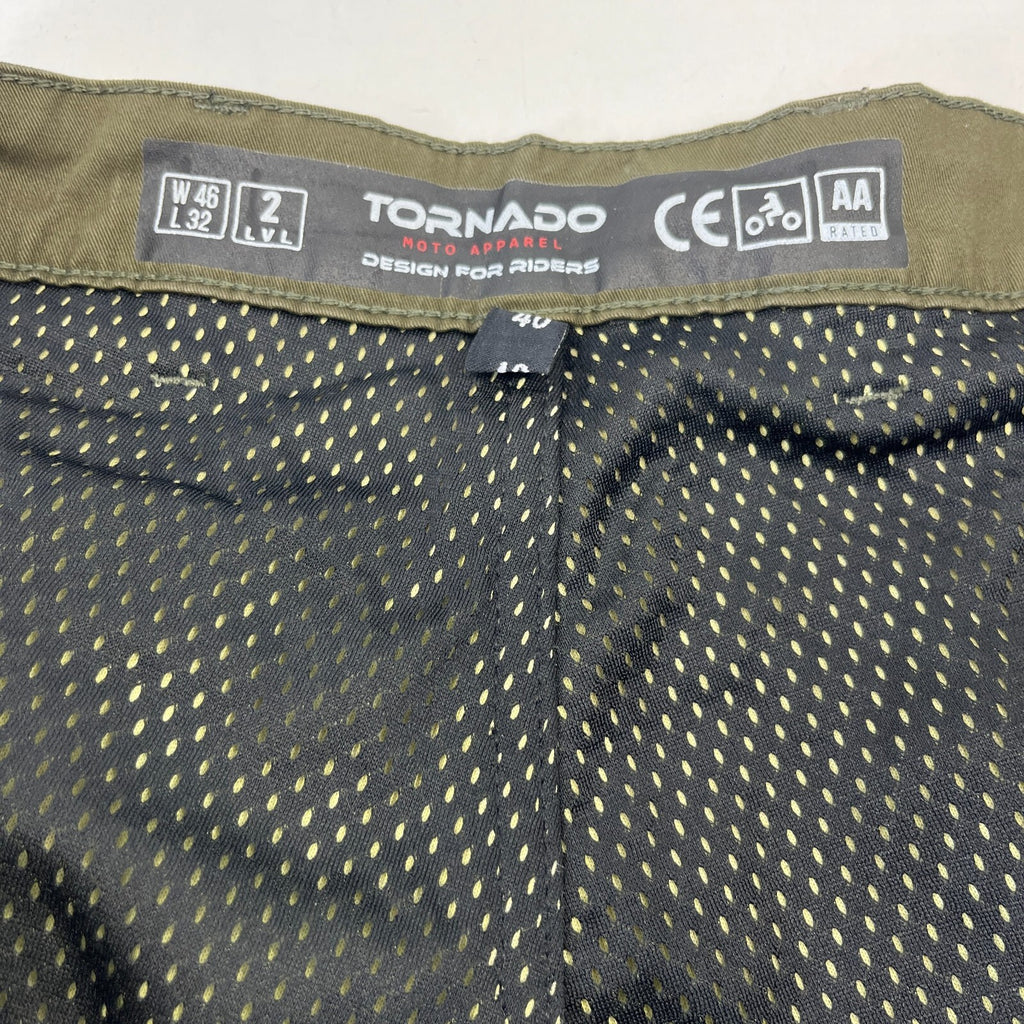 Tornado Men's Armoured Motorcycle Jeans Cargo Pants Khaki Green W46" L32"