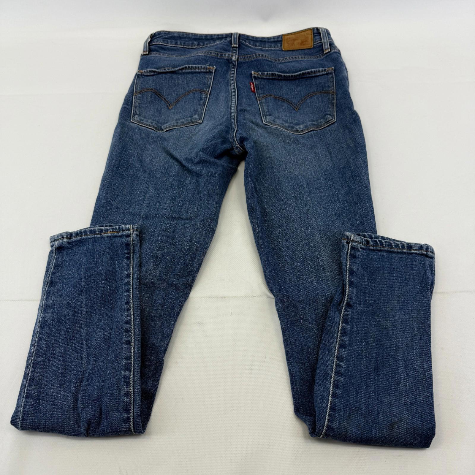 Levi's 721 Mid Blue High Rise Skinny Denim Jeans UK Women's W27 L32 Levi Strauss