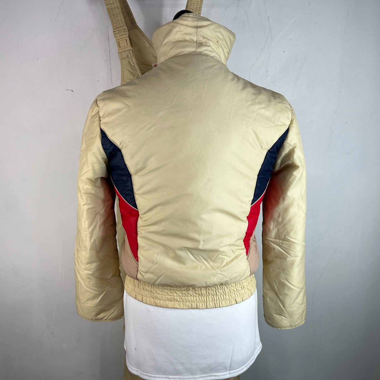 Vtg Tundra by Jasper Cameron Ski Jacket & Salopettes Set Beige size 42 Near Mint