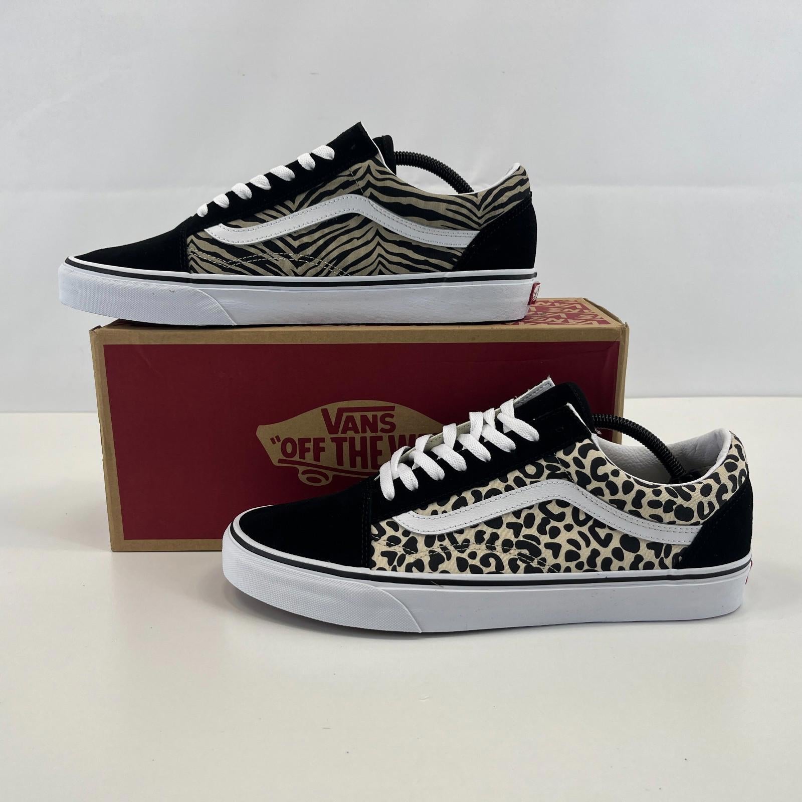 Vans Safari Animal Print Low Top Trainers size UK 10.5 EU 45 - New in Box