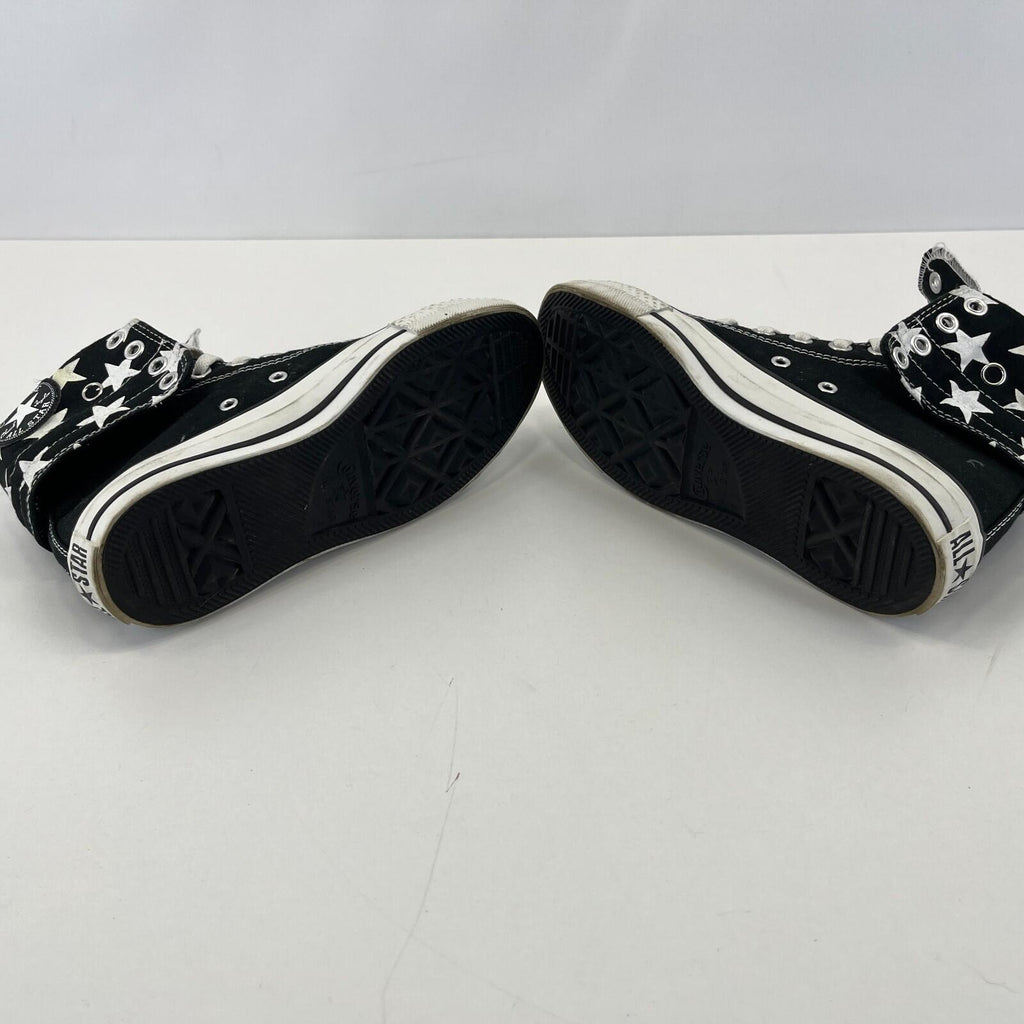 Converse X High Roll Top Trainers Black with White Stars size UK 4 EU 36.5