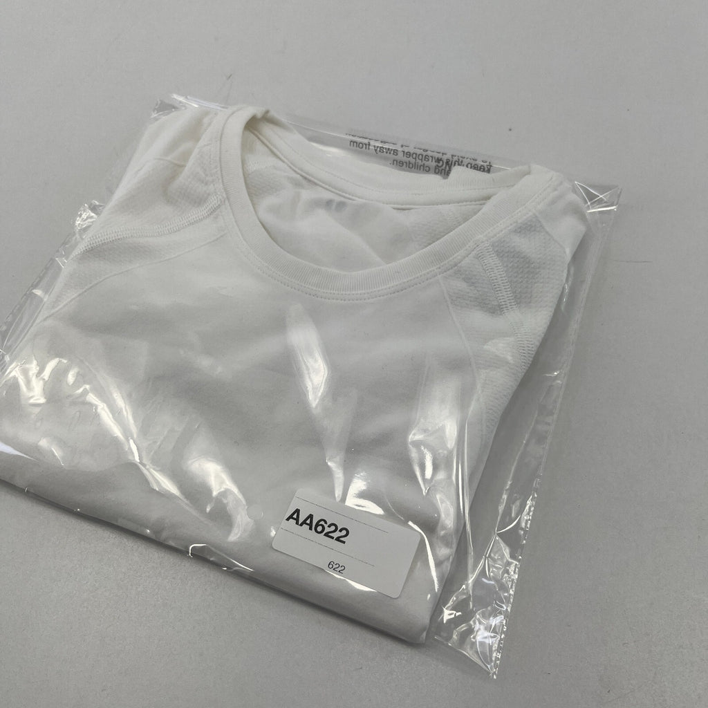 Sweaty Betty Athlete Seamless Cropped T-Shirt White UK XS Near Mint - Gym Yoga