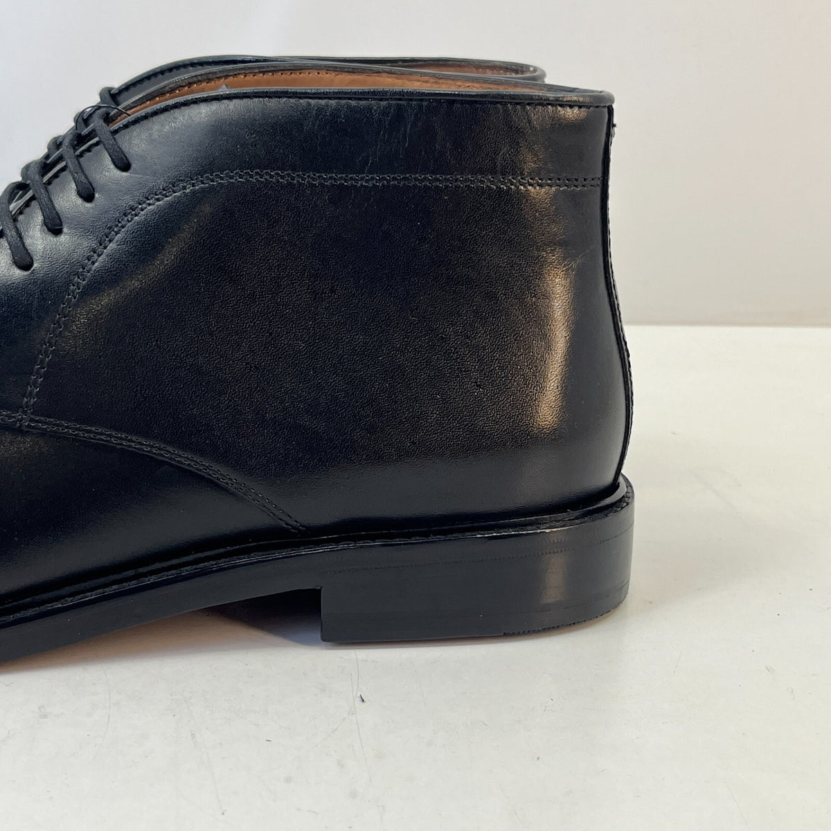 Marks & Spencer Sartorial Black Leather Smart Luxury Boots UK 10.5 RRP £120 New