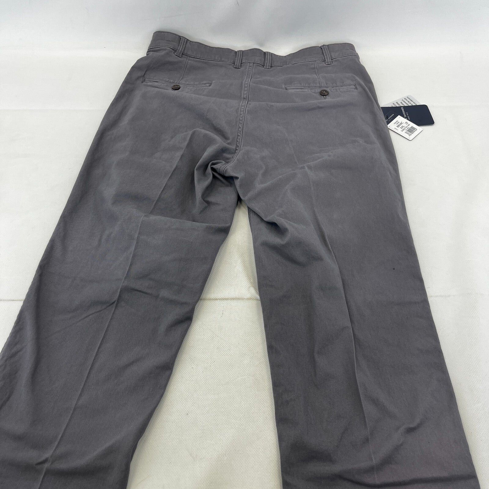 Brook Taverner Denver Chino Trousers in Grey Size 34L Cotton Stretch BNWT