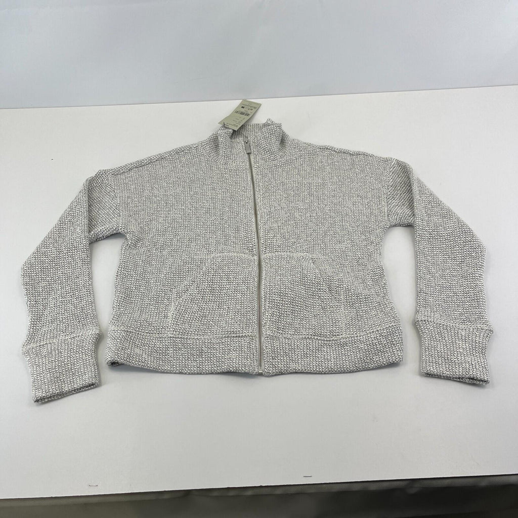 Sweaty Betty Restful Boucle Zip-Through Jacket Lily White size Small
