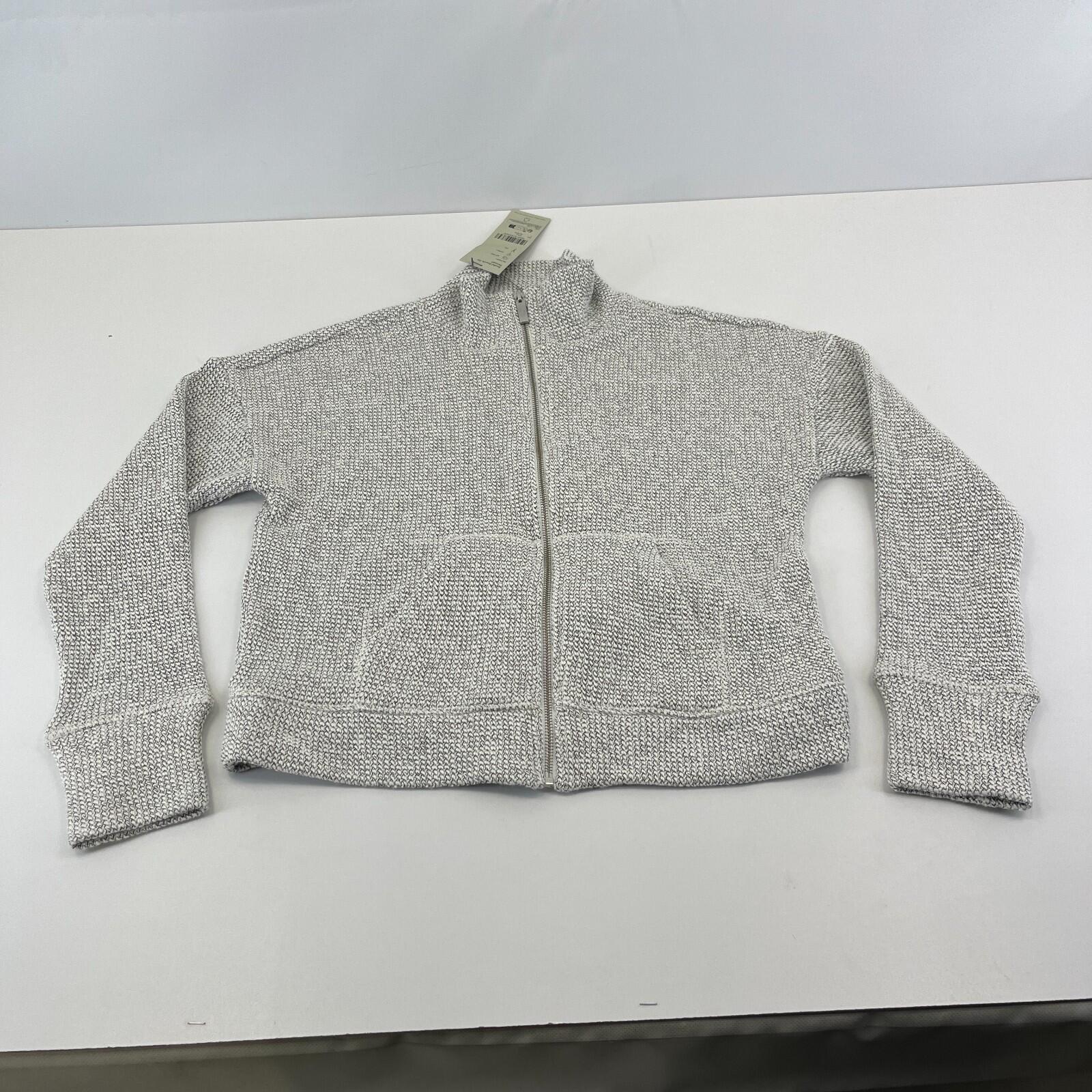 Sweaty Betty Restful Boucle Zip-Through Jacket Lily White size Small