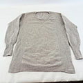 Wrap 100% Cashmere V Neck Jumper Long Sleeve Grey UK size 10 Relaxed Fit