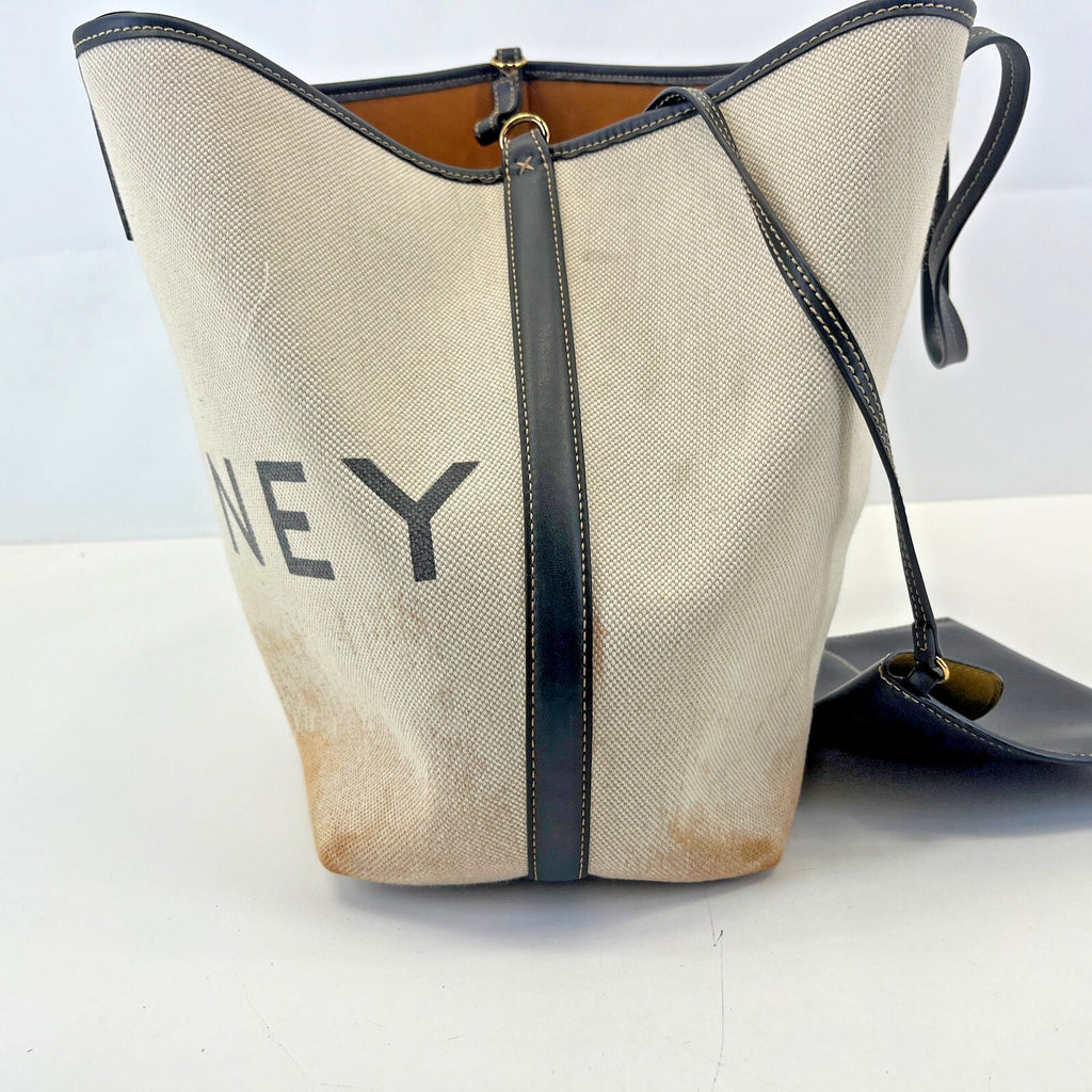 Genuine Stella McCartney Logo Print Organic Tote Shoulder Bag Womens See Details