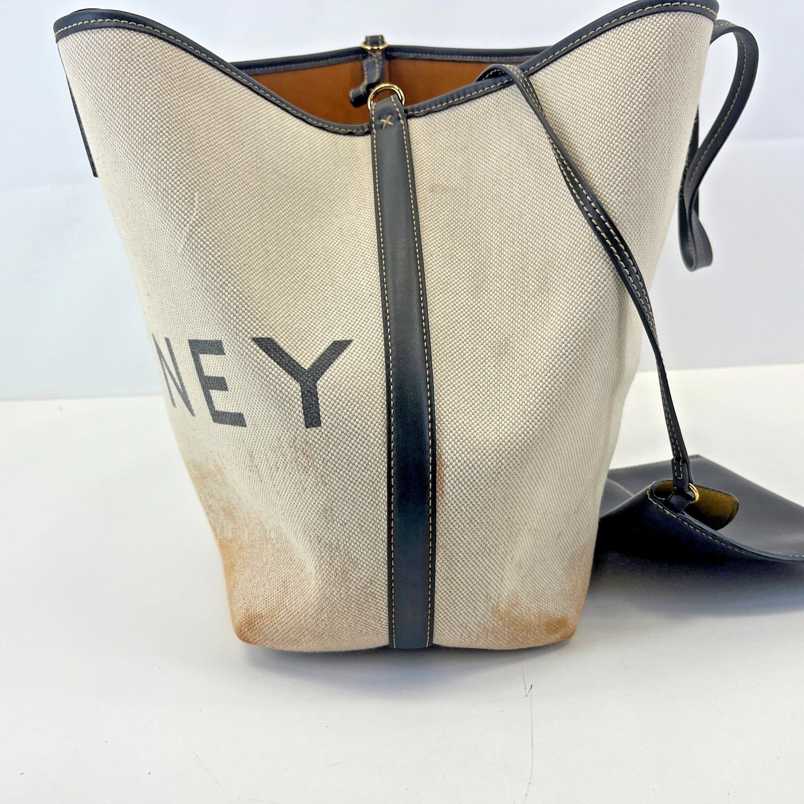Genuine Stella McCartney Logo Print Organic Tote Shoulder Bag Womens See Details