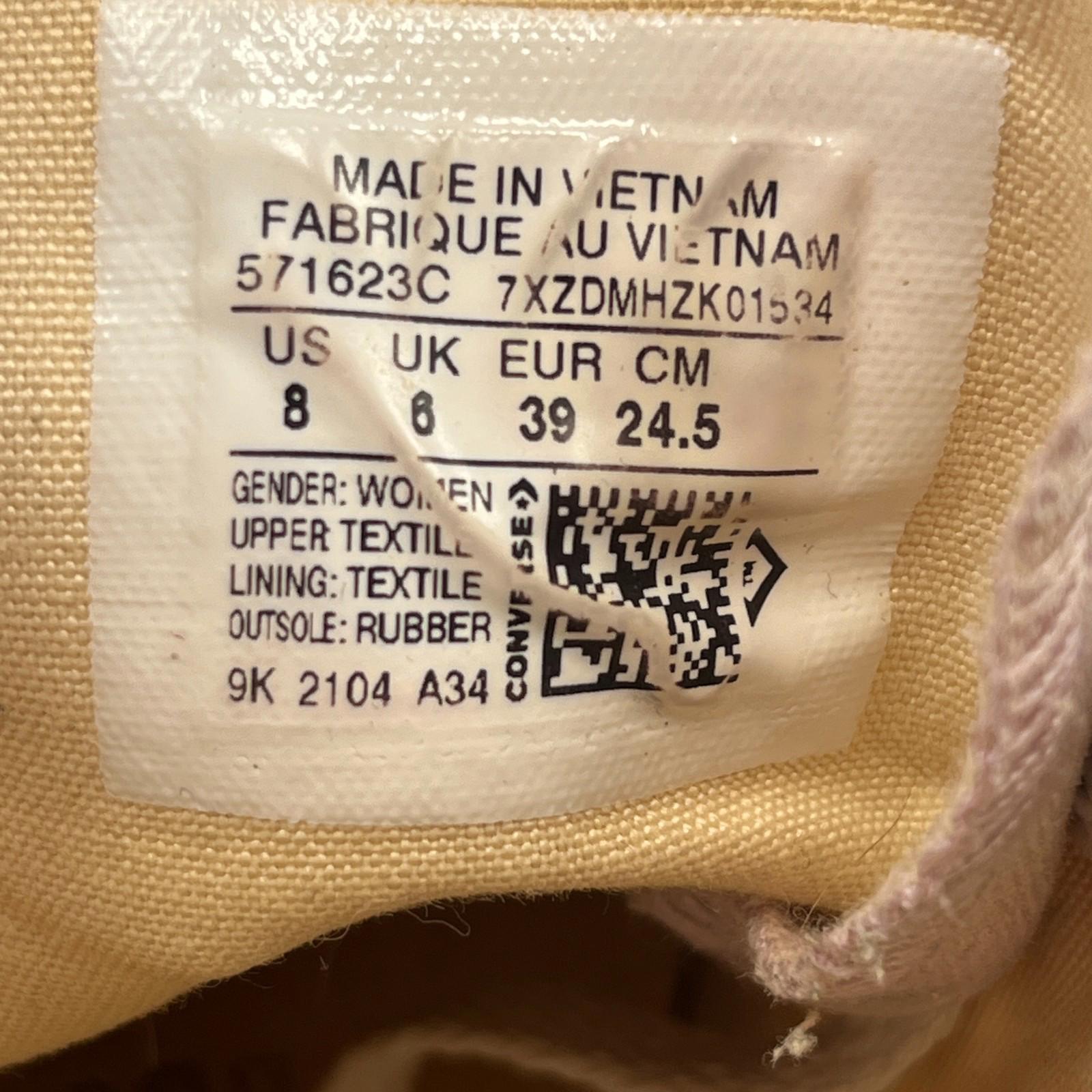 Converse Chuck Taylor Size UK 6 Dusty Pink Canvas High Top Trainers