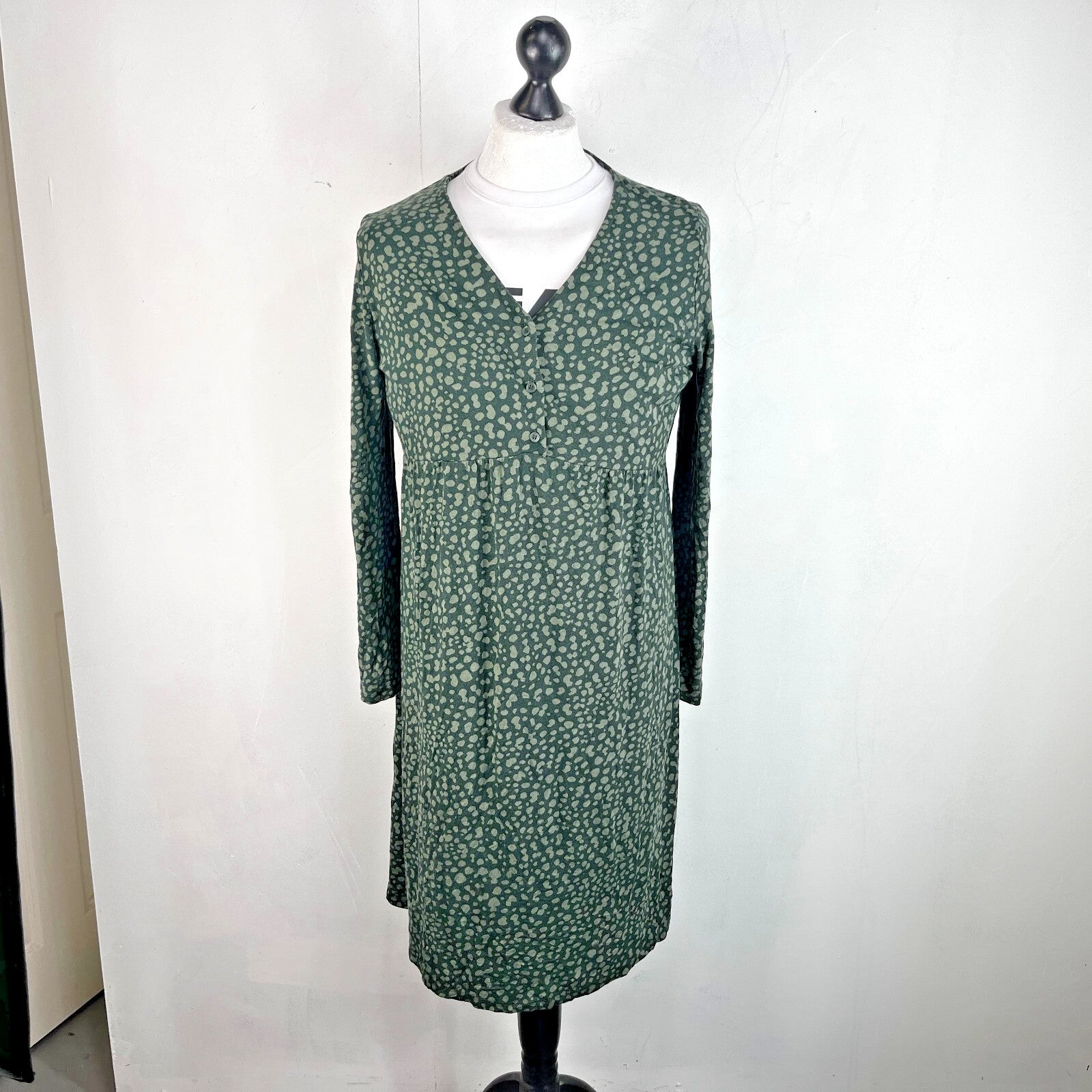 Joules Annalise Skater Dress UK size 18 Dark Green Jersey Fit & Flare Comfy