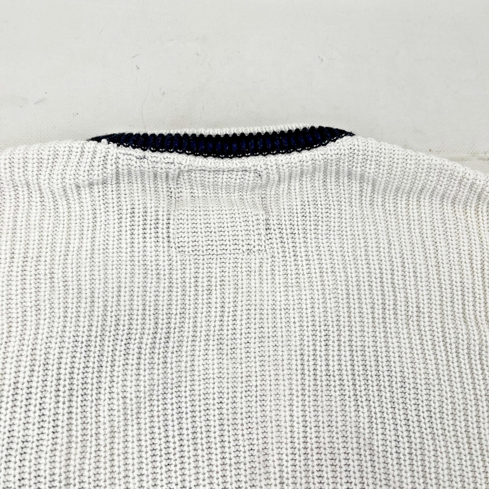 Superdry Women's  Chunky Cable Knit Jumper White & Black size 12