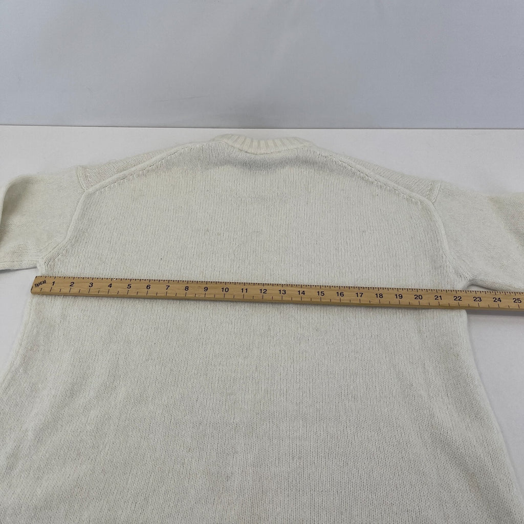 Sweaty Betty Alpine Wool Crew Neck Jumper Sweater in Lily White size S Alpaca