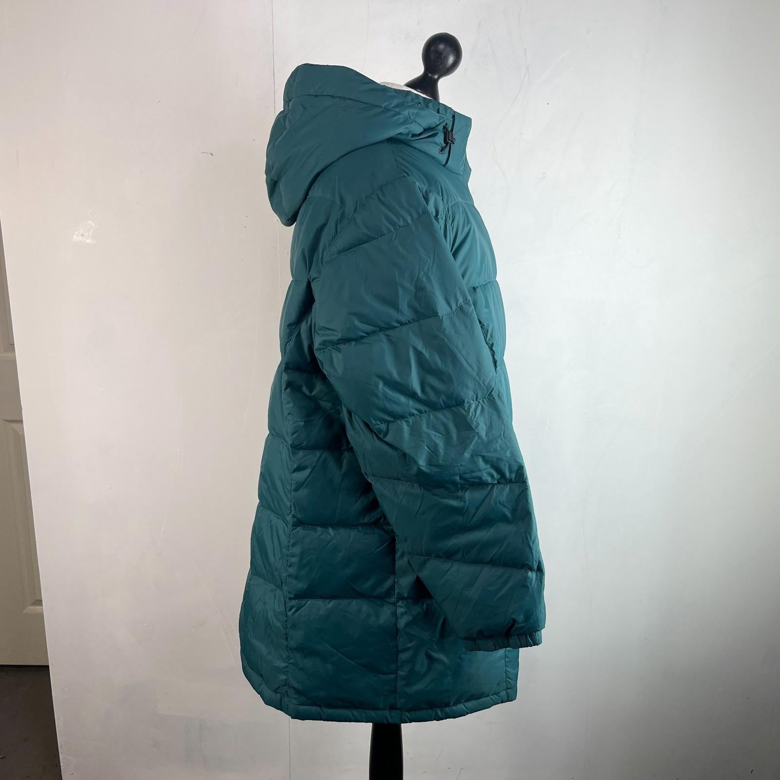 L L Bean Puffer Coat Women's Size 3XL (18) Green Hooded Goose Down Insulated