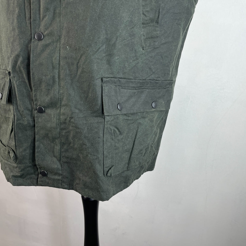 Greenbelt Waxed Gilet in Green size XL Mens Country Vest Tartan Lined Shooting