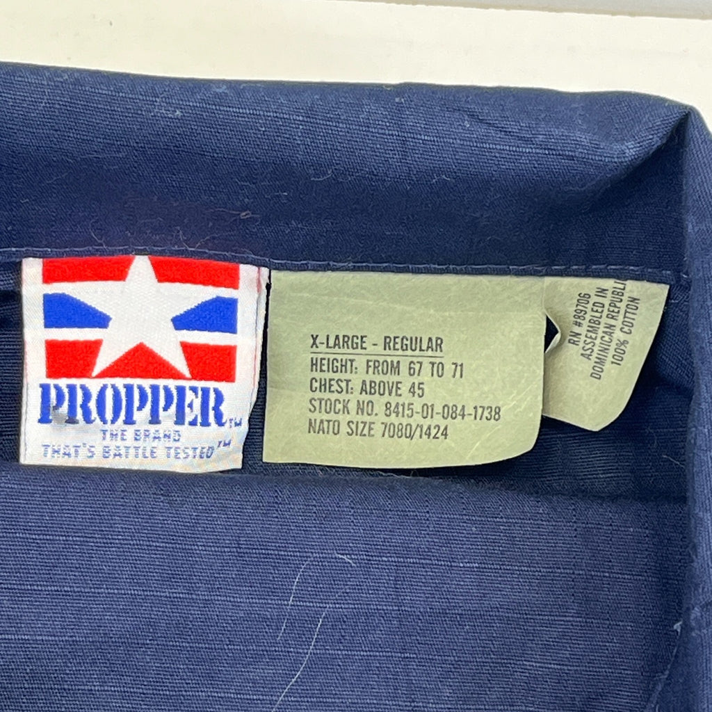 US Navy Chore Jacket Navy Blue Ripstop Workwear size XL-Regular