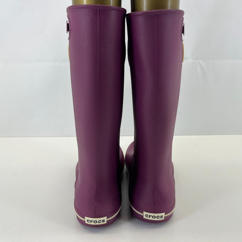Crocs Women's Crocband Jaunt Wellies in Purple Festival Rain Tall Boots size 7