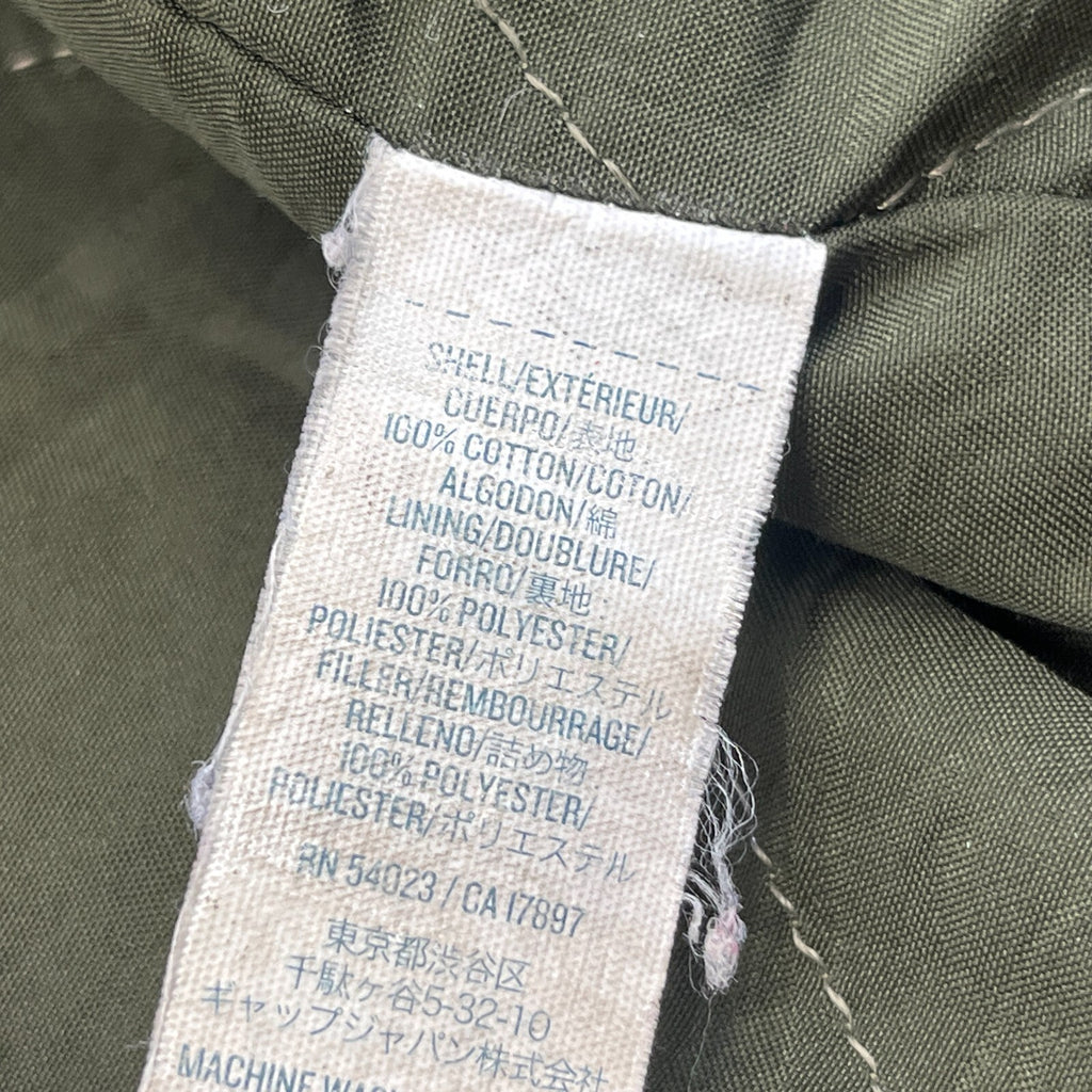 Old Navy Womens Khaki Green Parka Vintage Insulated Scooter Jacket size Medium