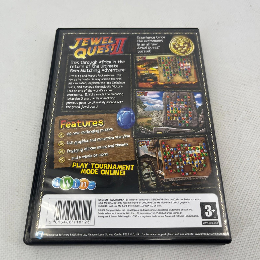 Jewel Quest 2 PC CD-ROM Gem Matching Game II Pegi 3+
