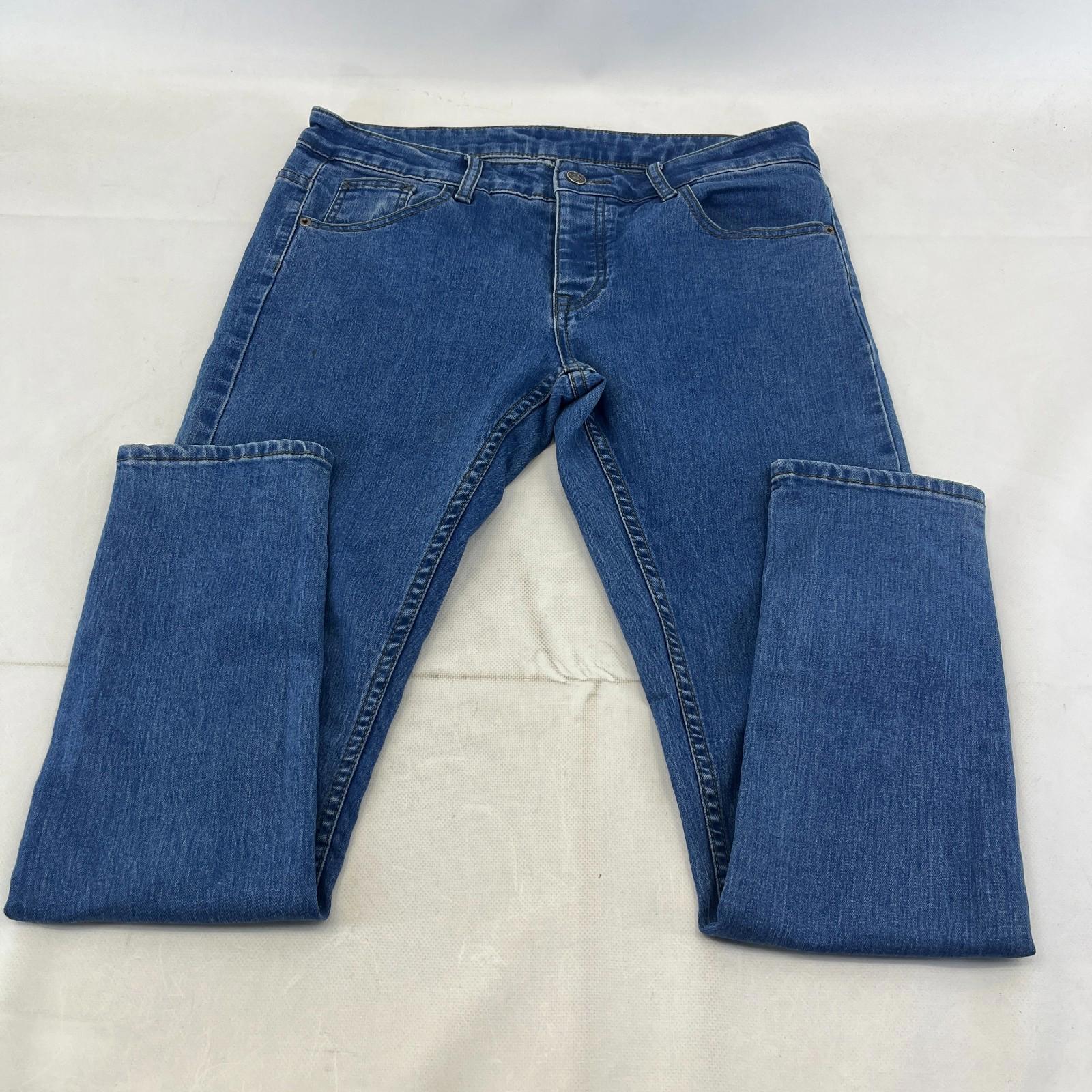 Blakely Women's Tapered Denim Jeans in Blue W34" - L31"