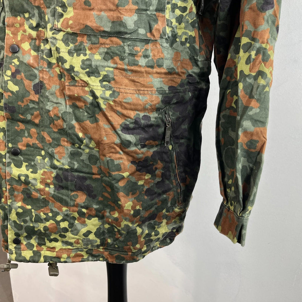 Vtg 1996 German Army Flecktarn Camouflage Parka Jacket Combat Green Gr.2