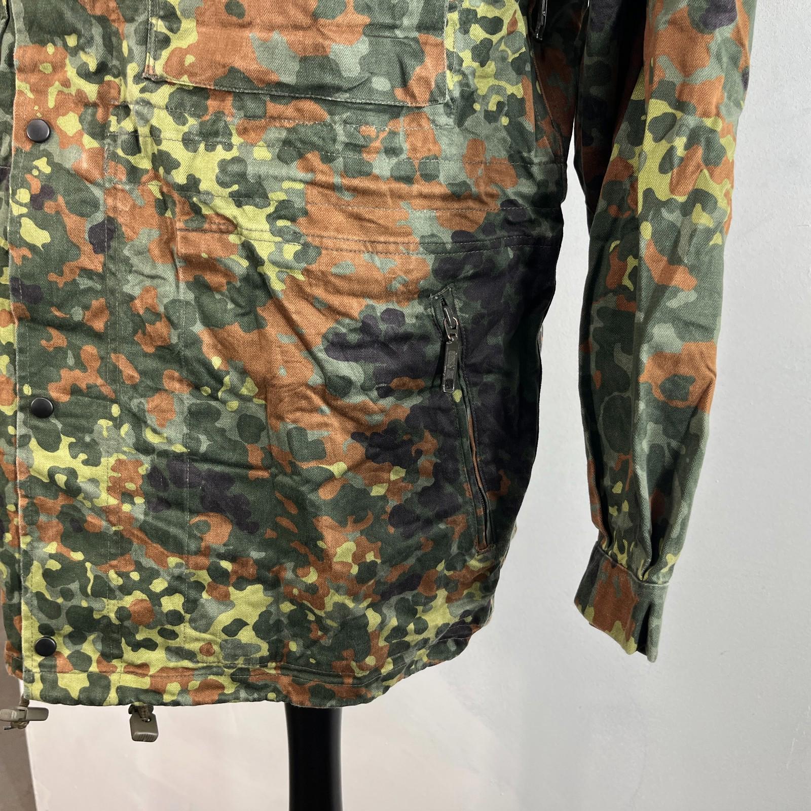 Vtg 1996 German Army Flecktarn Camouflage Parka Jacket Combat Green Gr.2