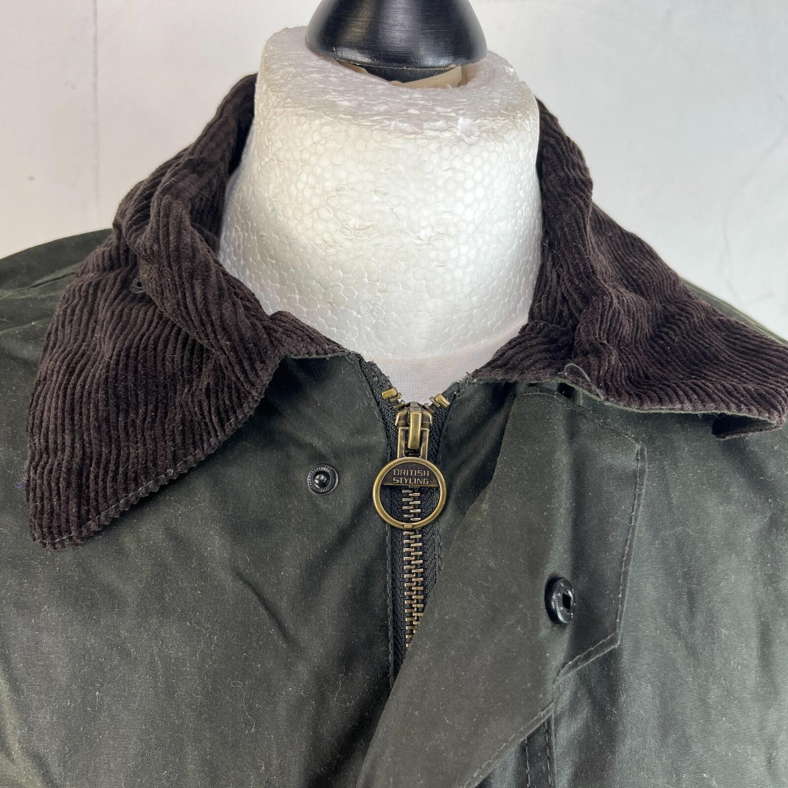 Crane Wax Jacket in Dark Green Waxed Cotton size Large