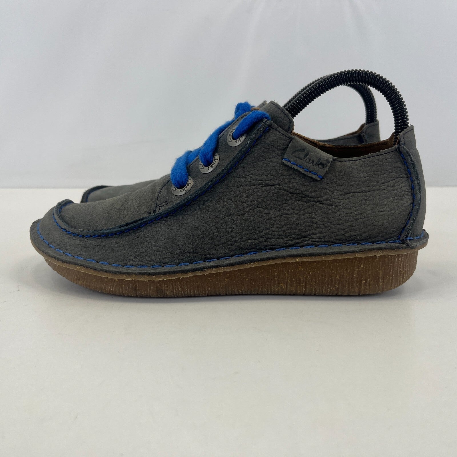 Clarks Artisan Leather Shoes Dark Grey size UK 5.5 EU 39 Women's Pastie Pasty