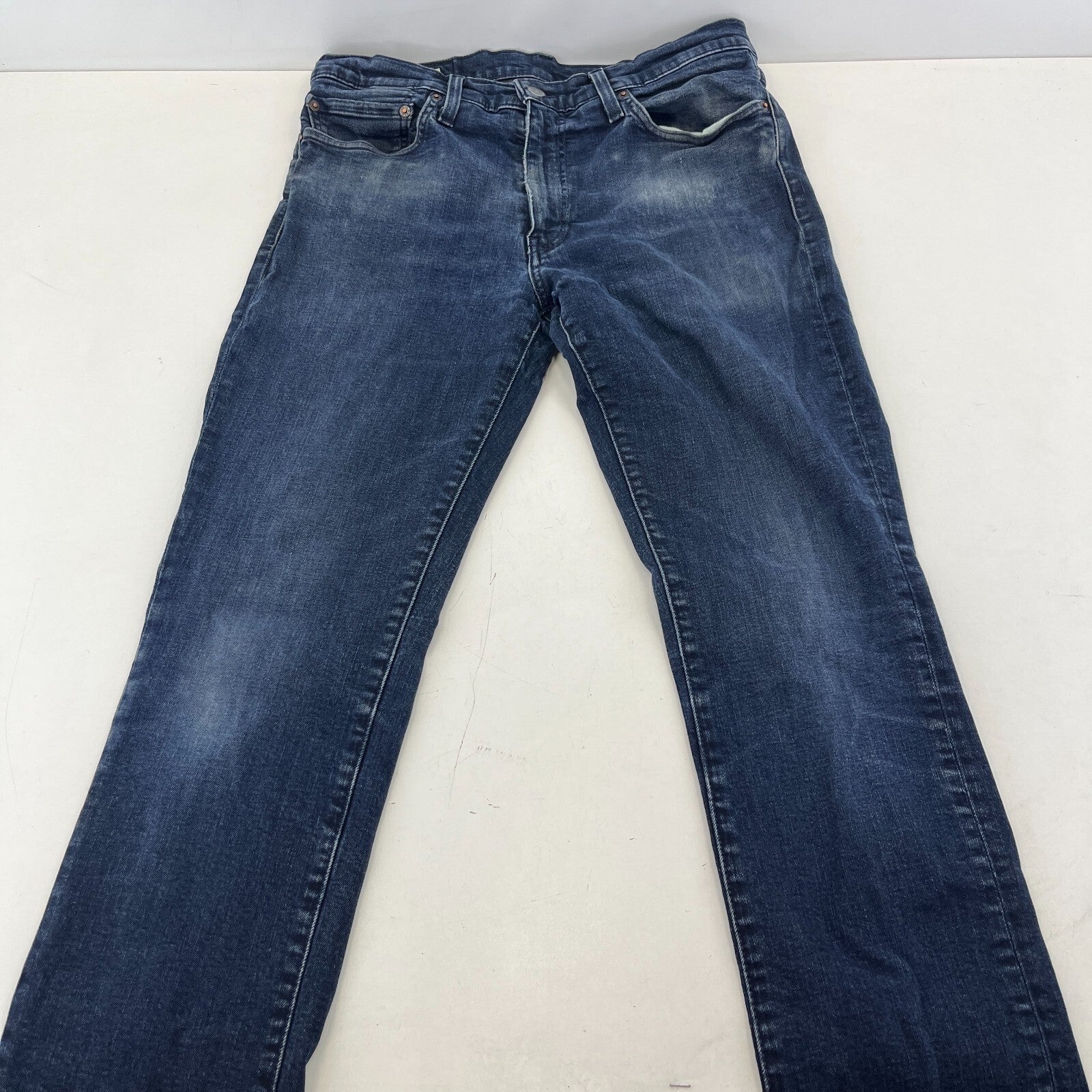 Levi's Mens 511 Slim Jeans W34" L32" Dark Blue Cotton Denim