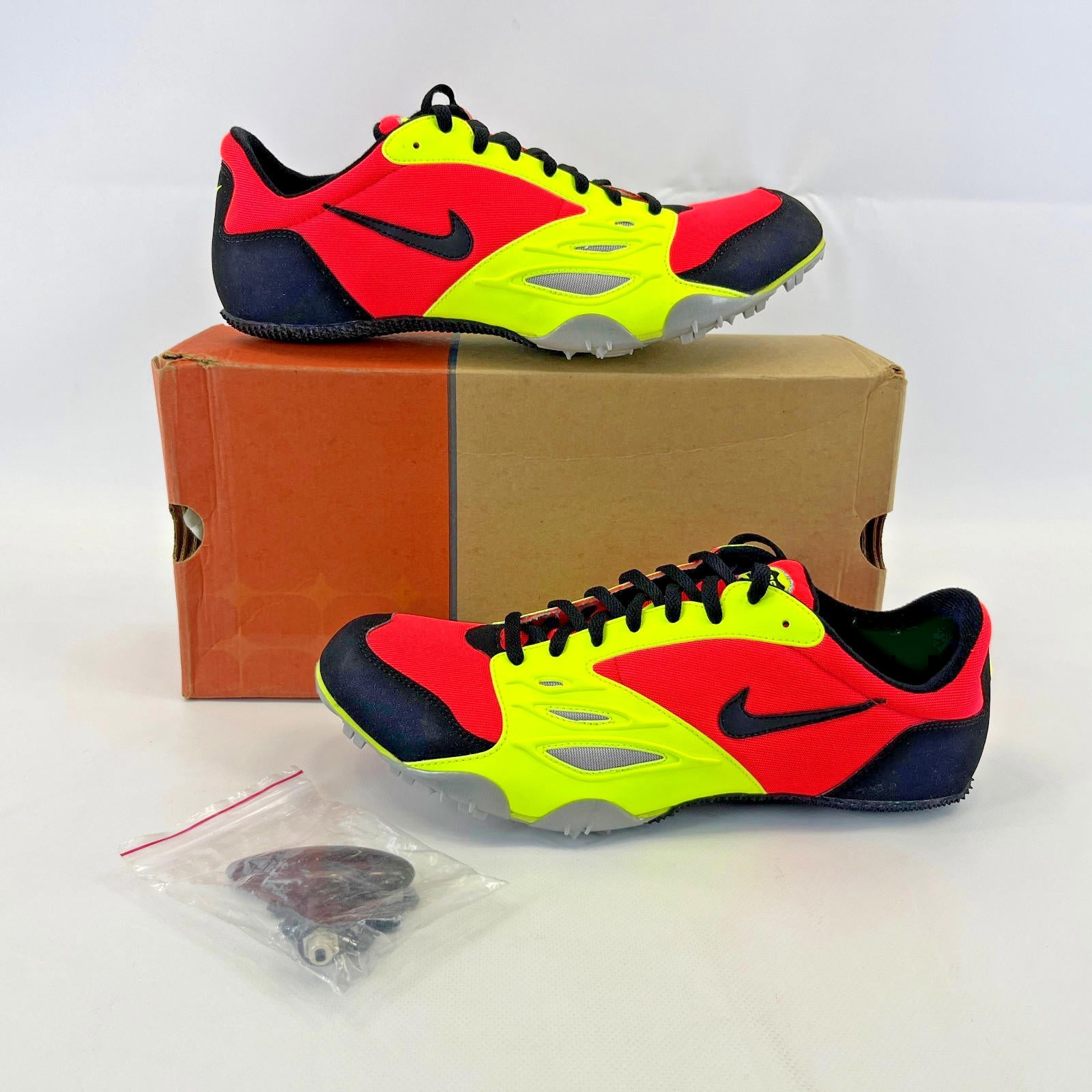 Nike Zoom Rival S Spikes Running Shoes Trainers UK size 13 Neon/Orange Black NEW