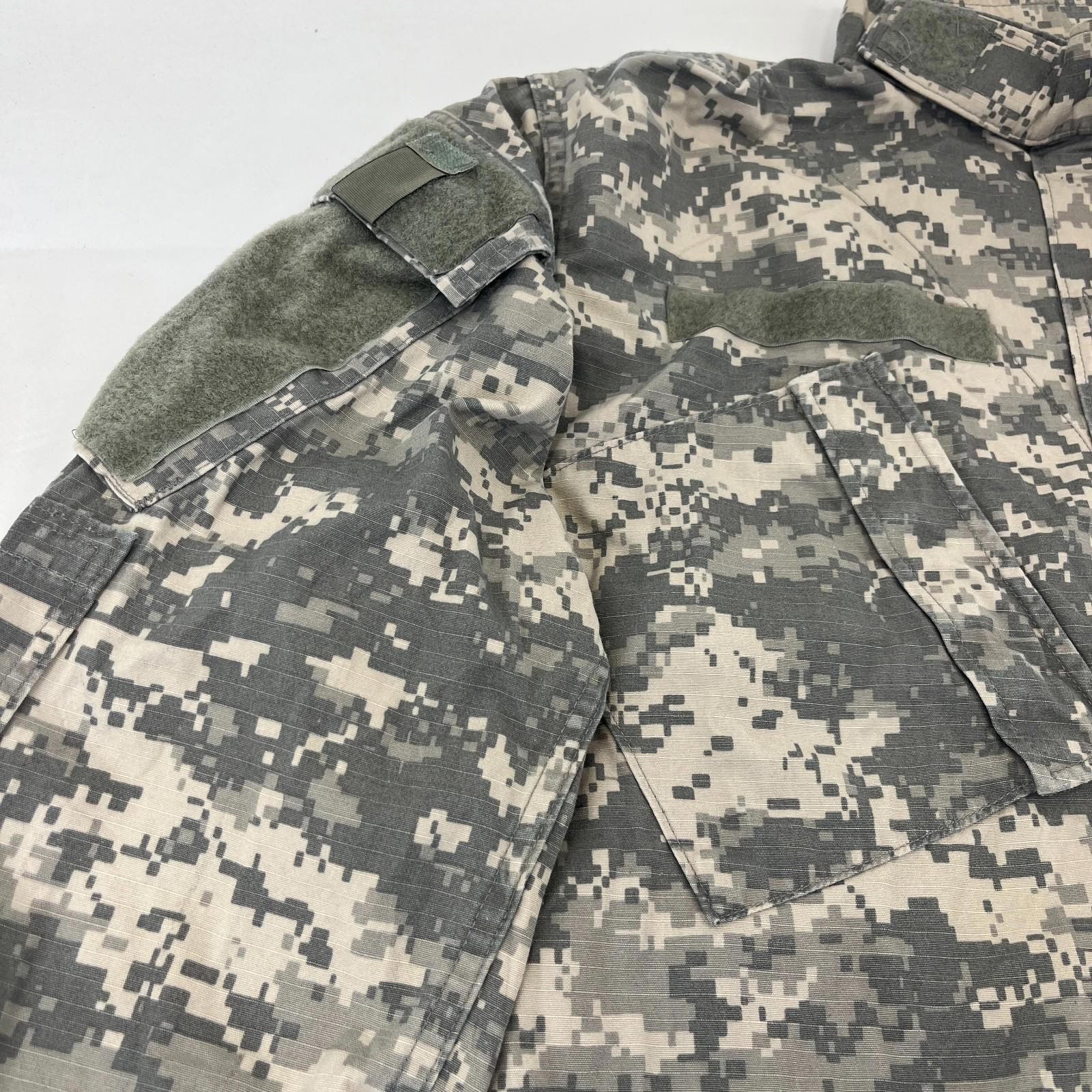 US Army Digital Camo Combat Uniform Ripstop Field Zip Coat Jacket US size M Reg