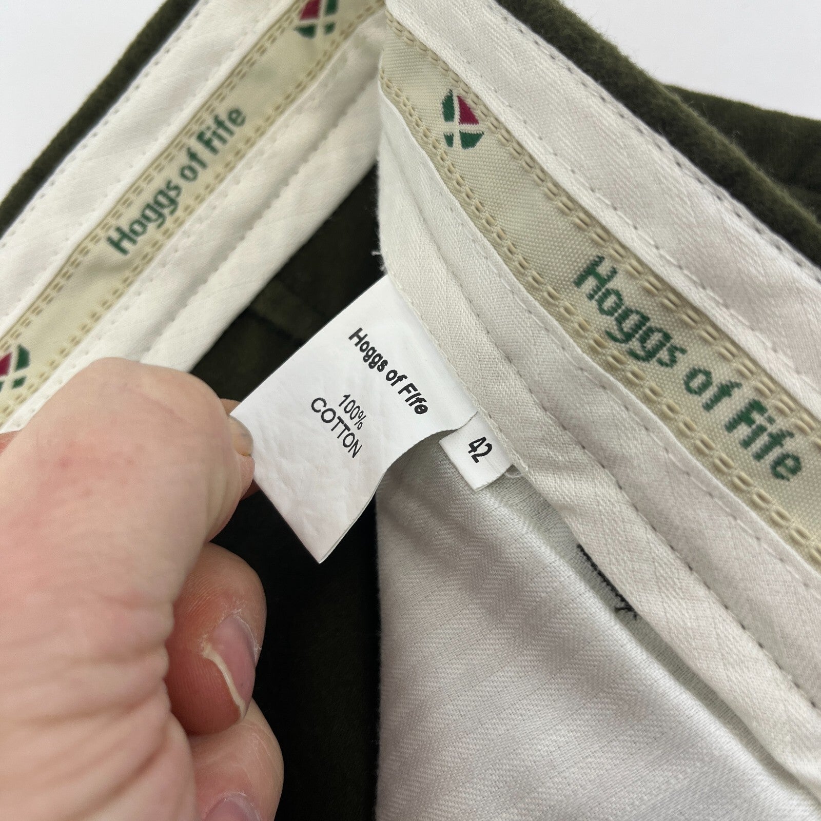 Hoggs Of Fife Breeks Mens W42" Green Olive Hunting Shooting Plus Fours Moleskin
