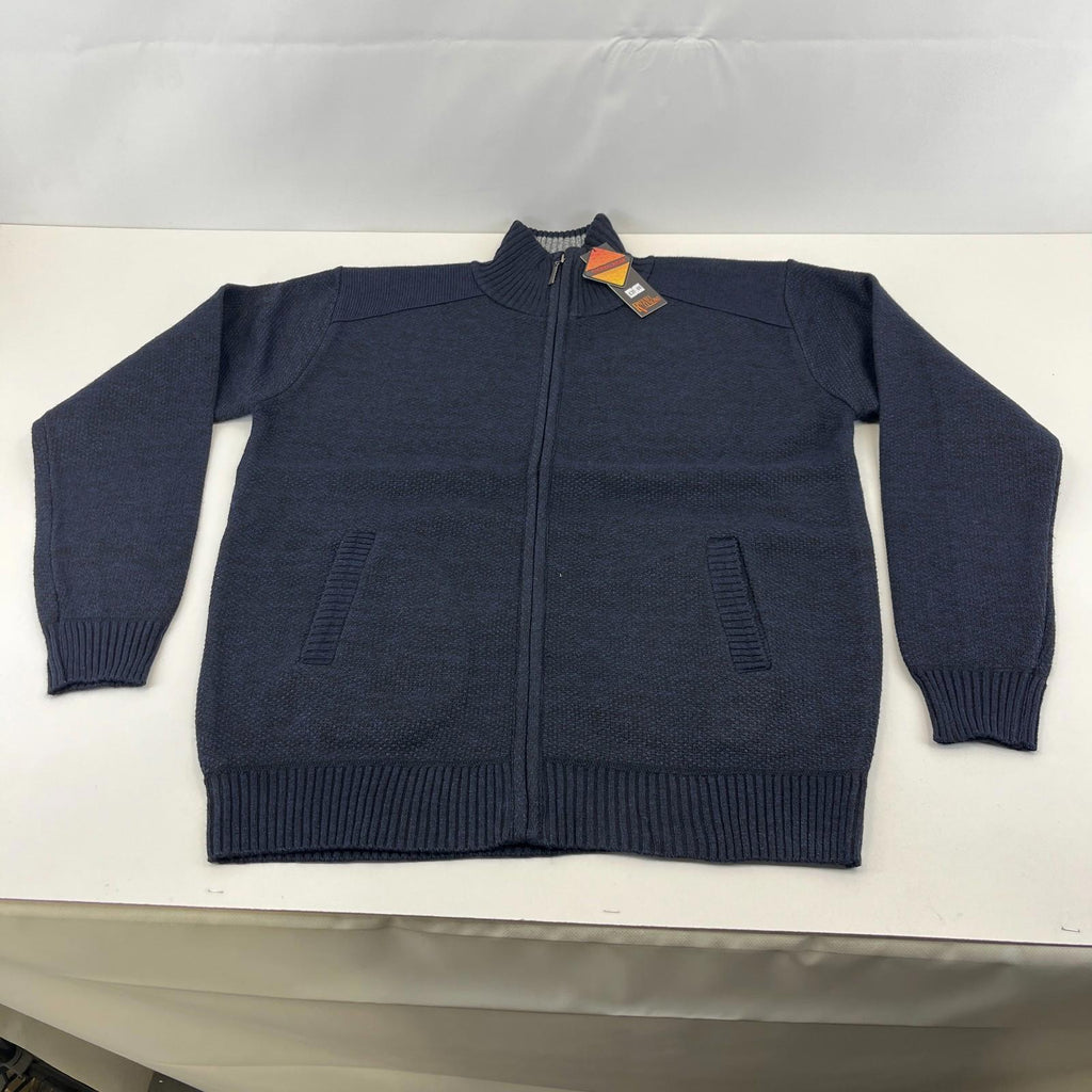 Raphael Valencino Thermal Fleece Lined Jacket Navy Blue Long Sleeve Mens XL  New
