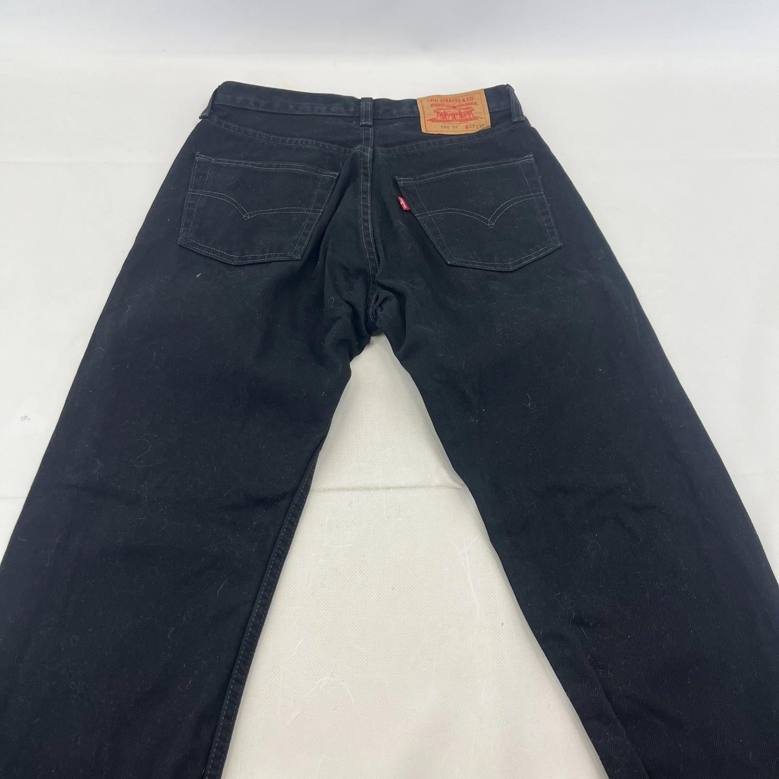 Levi's 590 Men's Regular Straight Jeans W29" L32" in Black Levi Strauss 100% Cot